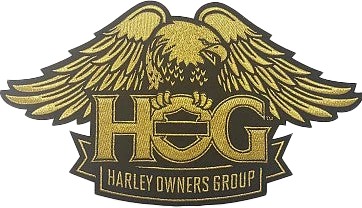 HOG eagle patch goud